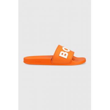 BOSS papuci Kirk barbati, culoarea portocaliu, 50488911