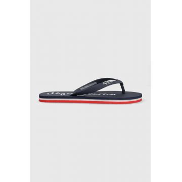 Pepe Jeans slapi BAY BEACH barbati, culoarea albastru marin, PMS70128