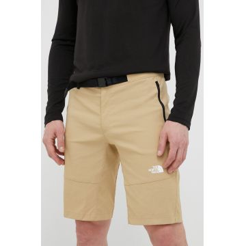 The North Face pantaloni scurți outdoor Lightining culoarea bej