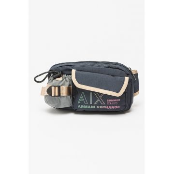 Geanta crossbody cu imprimeu logo