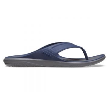 Șlapi Crocs Men's Swiftwater Wave Flip Albastru - Navy/Slate Grey