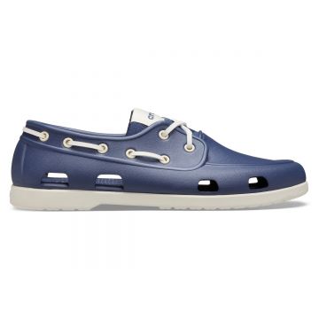 Pantofi Crocs Men's Classic Boat Shoe Albastru - Navy/Stucco