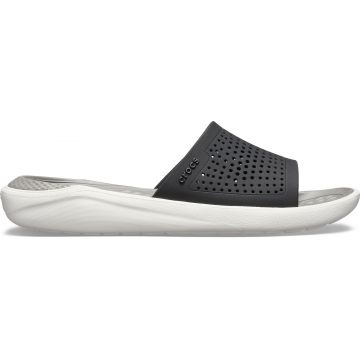 Papuci Crocs LiteRide Slide Negru - Black/Smoke Papuci Crocs LiteRide Slide Negru - Black/Smoke
