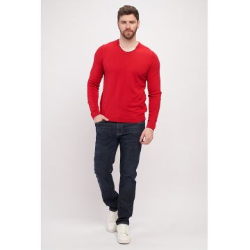 Pulover de bumbac tricotat fin