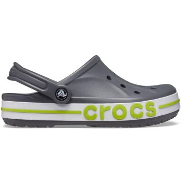 Saboti Crocs Bayaband Clog Gri - Slate grey/Lime Punch