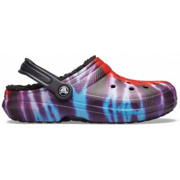 Saboti Crocs Classic Tie-Dye Lined Clog Multicolor - Multi/Black