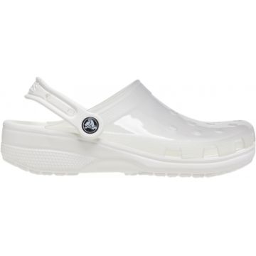 Saboti Crocs Classic Translucent Clog Alb - White