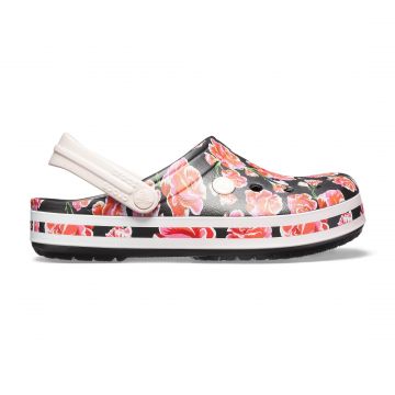 Saboti Crocs Crocband Graphic III Clog Negru - Floral/Black