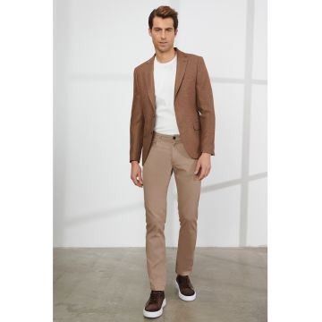 Sacou slim fit cu revere decupate