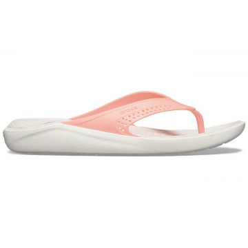 Slapi Crocs LiteRide Flip Pepene - Melon/White