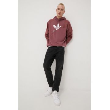 adidas Originals bluza Adicolor HC4505 barbati, culoarea violet, cu imprimeu