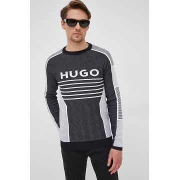 HUGO pulover barbati, culoarea negru, light