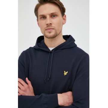 Lyle & Scott pulover de bumbac barbati, culoarea albastru marin, light