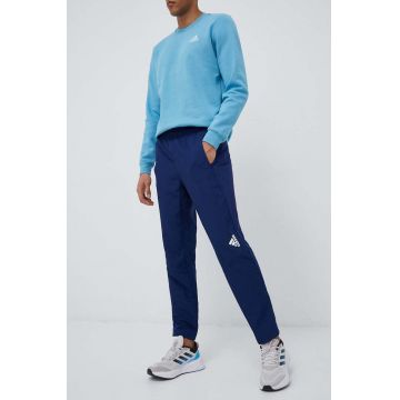 adidas Performance pantaloni de antrenament Designed for Movement culoarea albastru marin, neted