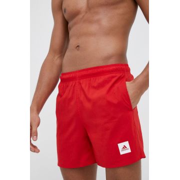 adidas Performance pantaloni scurti de baie Solid CLX culoarea rosu