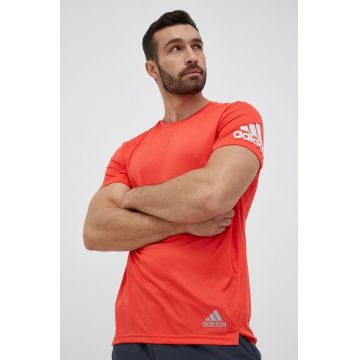 adidas Performance tricou de alergare Run It culoarea rosu, cu imprimeu