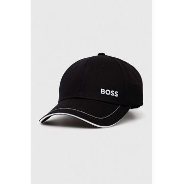 BOSS șapcă de baseball din bumbac GREEN culoarea negru, uni 50492716 BOSS șapcă de baseball din bumbac GREEN culoarea negru, uni 50492716