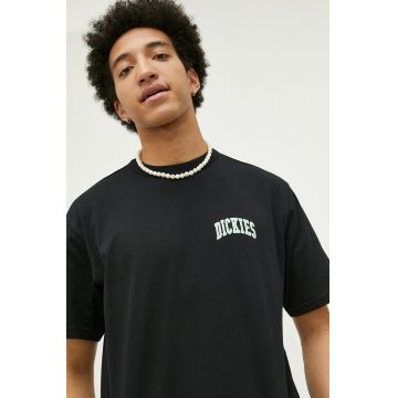 Dickies tricou din bumbac culoarea negru, cu imprimeu