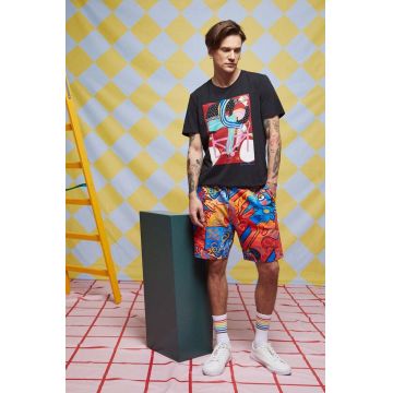 Medicine tricou barbati, culoarea negru, cu imprimeu