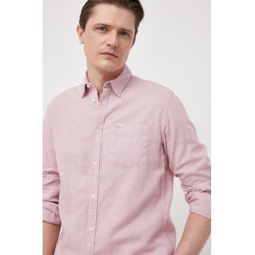 Pepe Jeans camasa de in culoarea roz, cu guler clasic, regular