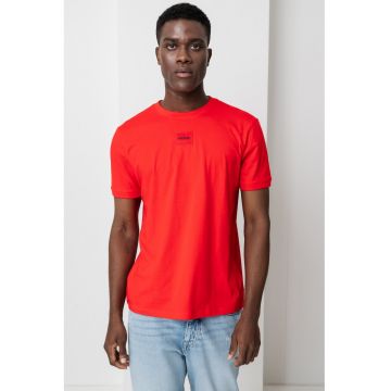 Tricou din bumbac cu aplicatie logo Diragolino