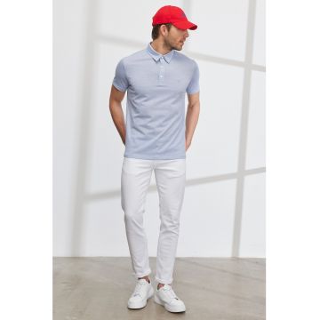 Tricou polo uni slim fit