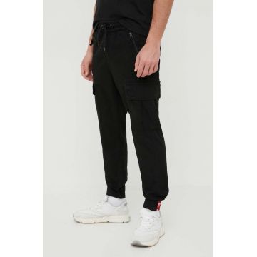 Alpha Industries pantaloni de bumbac Ripstop Jogger culoarea negru 116201.03-Black