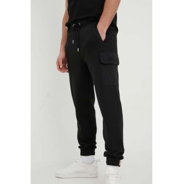 Alpha Industries pantaloni de trening culoarea negru, neted