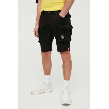 Alpha Industries pantaloni scurți bărbați, culoarea negru 186209.03-Black