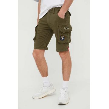 Alpha Industries pantaloni scurți bărbați, culoarea verde 186209.142-DarkOlive