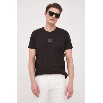 Alpha Industries tricou din bumbac culoarea negru, neted