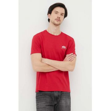 Alpha Industries tricou din bumbac culoarea rosu, cu imprimeu 188505.328-SpeedRed