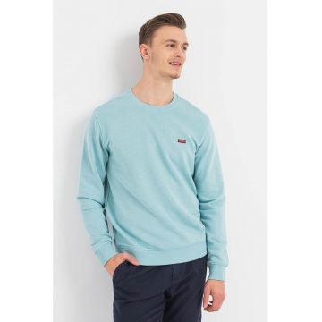 Bluza sport din amestec de bumbac cu logo discret