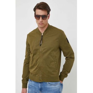 Bomboogie geaca bomber barbati, culoarea verde, de tranzitie