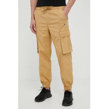 Champion pantaloni barbati, culoarea bej, cu fason cargo