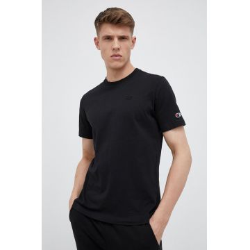 Champion tricou din bumbac culoarea negru, neted