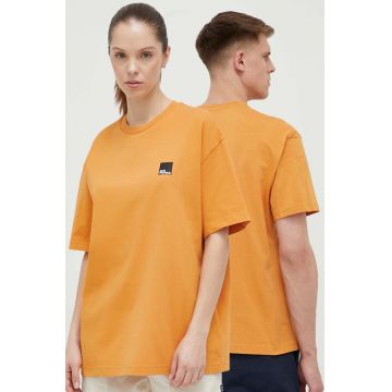 Jack Wolfskin tricou din bumbac 10 culoarea galben, cu imprimeu