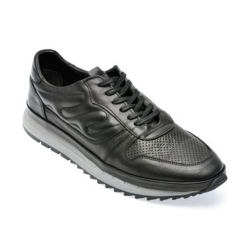 Pantofi GRYXX negri, M6823, din piele naturala