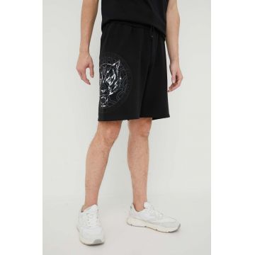 PLEIN SPORT pantaloni scurti barbati, culoarea negru