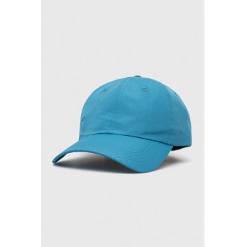 Trussardi sapca culoarea turcoaz, neted