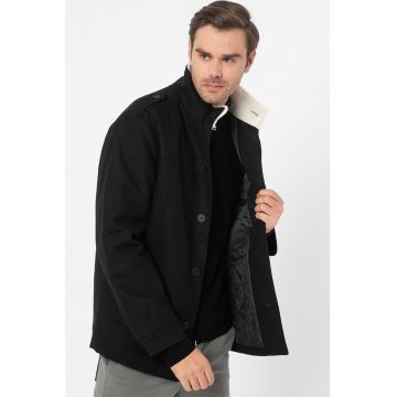 Jack & Jones - Jacheta din amestec de lana cu epoleti cu nasturi Carlos