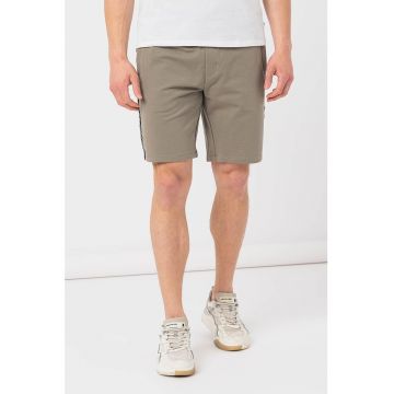 Pantaloni scurti cu benzi logo laterale pentru fitness