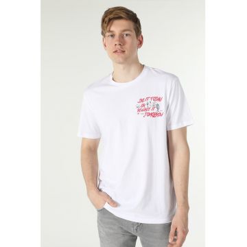 Tricou de bumbac cu imprimeu text