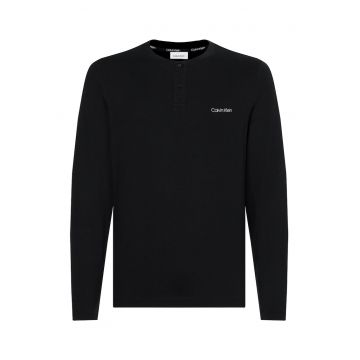 Bluza de bumbac organic cu fenta scurta cu nasturi