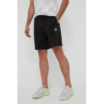 Puma pantaloni scurti din bumbac culoarea negru