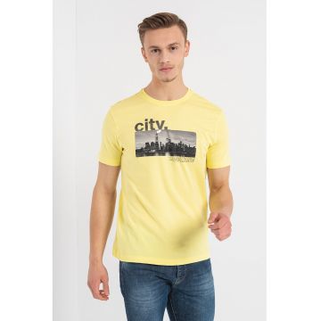Tricou de bumbac cu imprimeu grafic