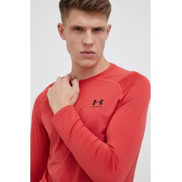 Under Armour mânecă lungă de antrenament culoarea rosu, neted 1361506-001