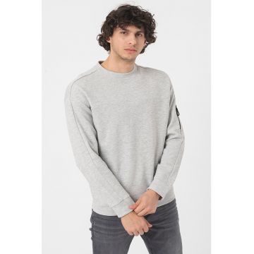 Bluza sport relaxed fit cu decolteu la baza gatului