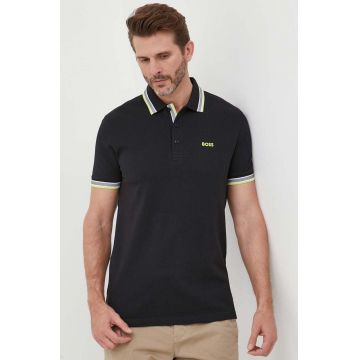 BOSS polo de bumbac BOSS ATHLEISURE culoarea negru