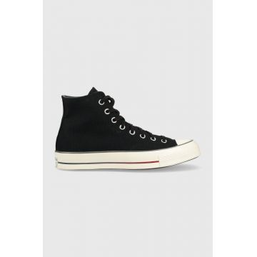 Converse tenisi Chuck 70 HI barbati, culoarea negru, A02758C